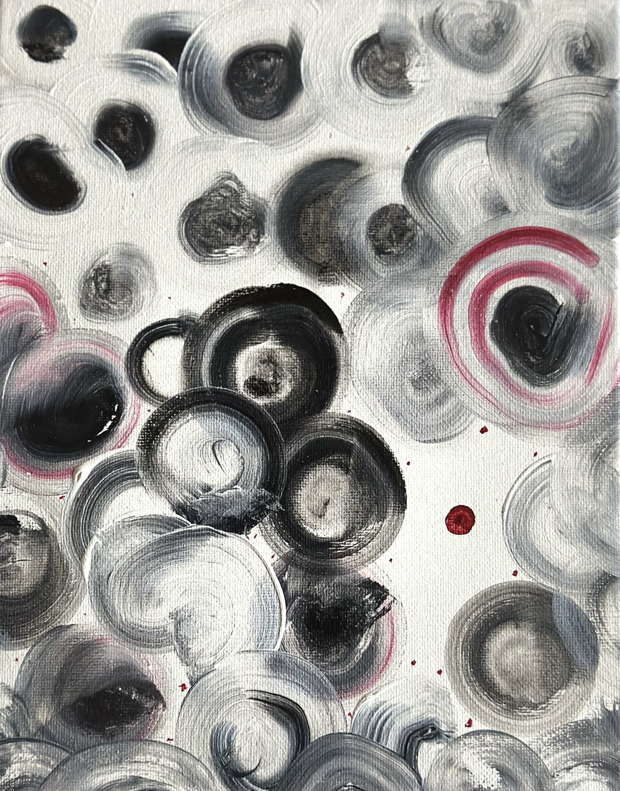 Circles of Black, Red and White