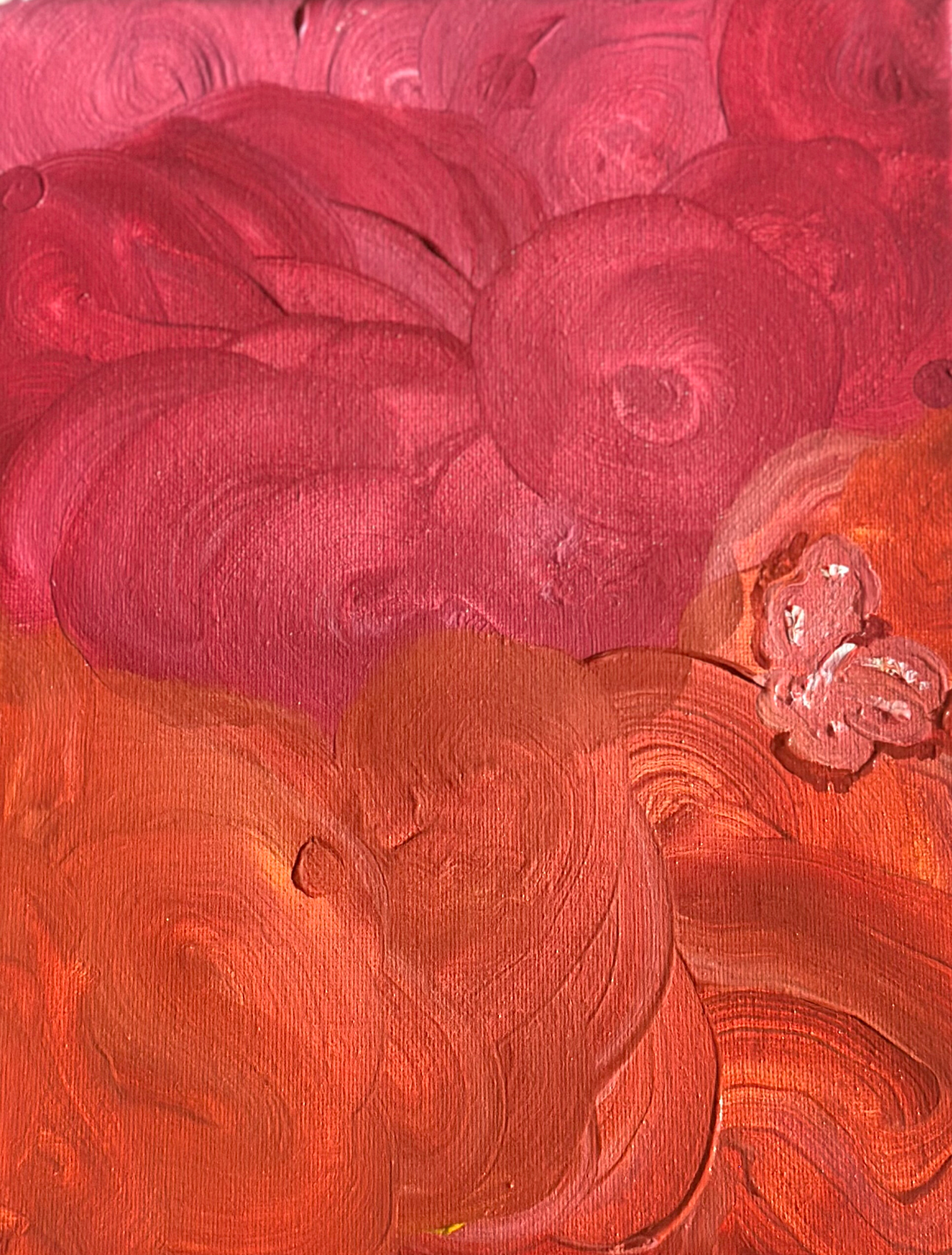 Hues of Red and Orange (with Butterfly)