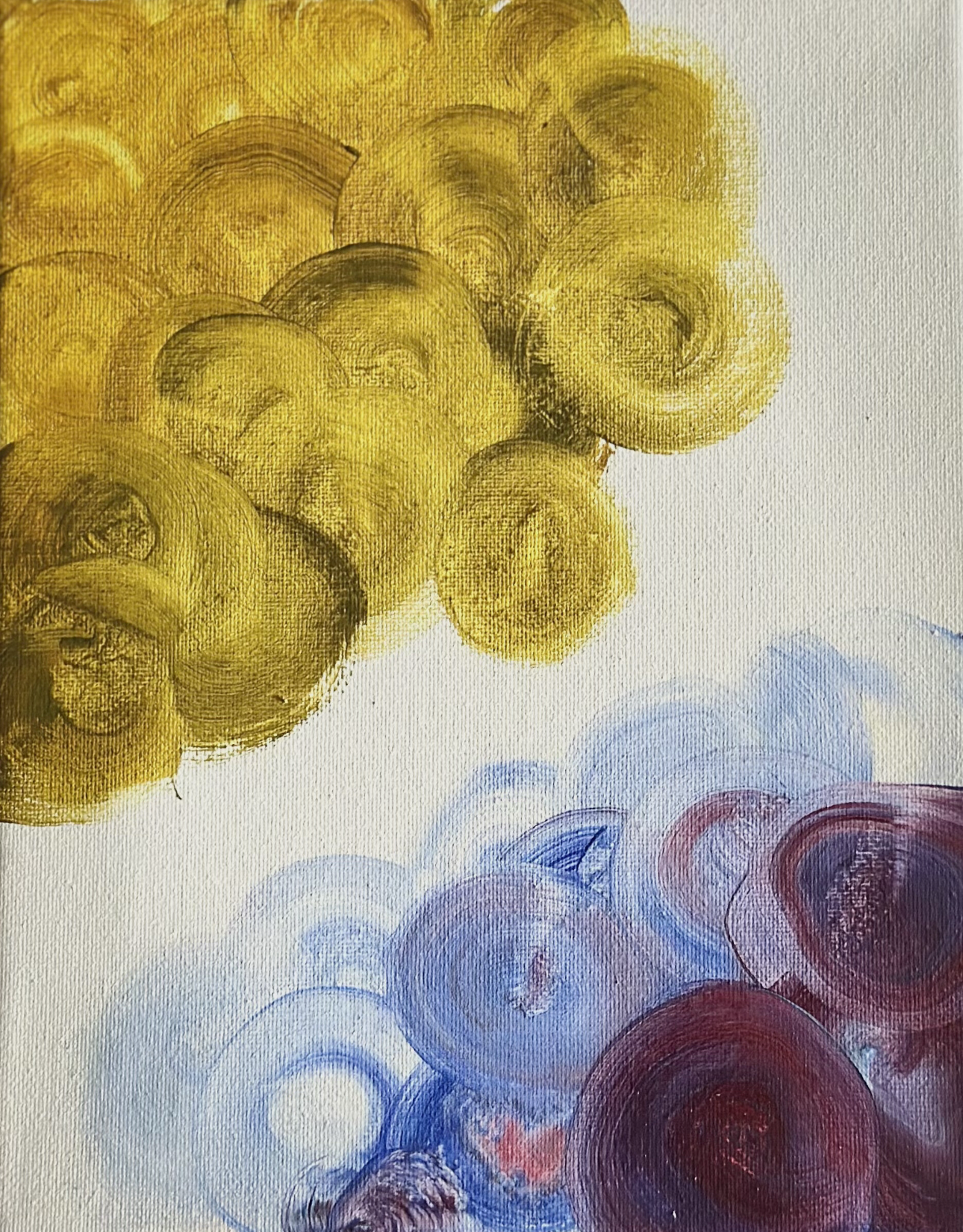 Circles of Yellow, Blue and Purple